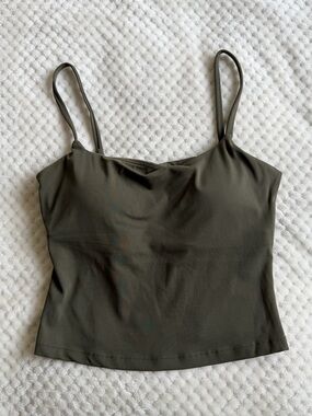 Olive Green tank with shelf